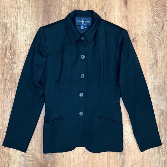 RALPH LAUREN 100% WOOL USA🇺🇸MADE ILGWU 5 Button Closure Blazer VINTAGE Size 8 - Picture 5 of 11